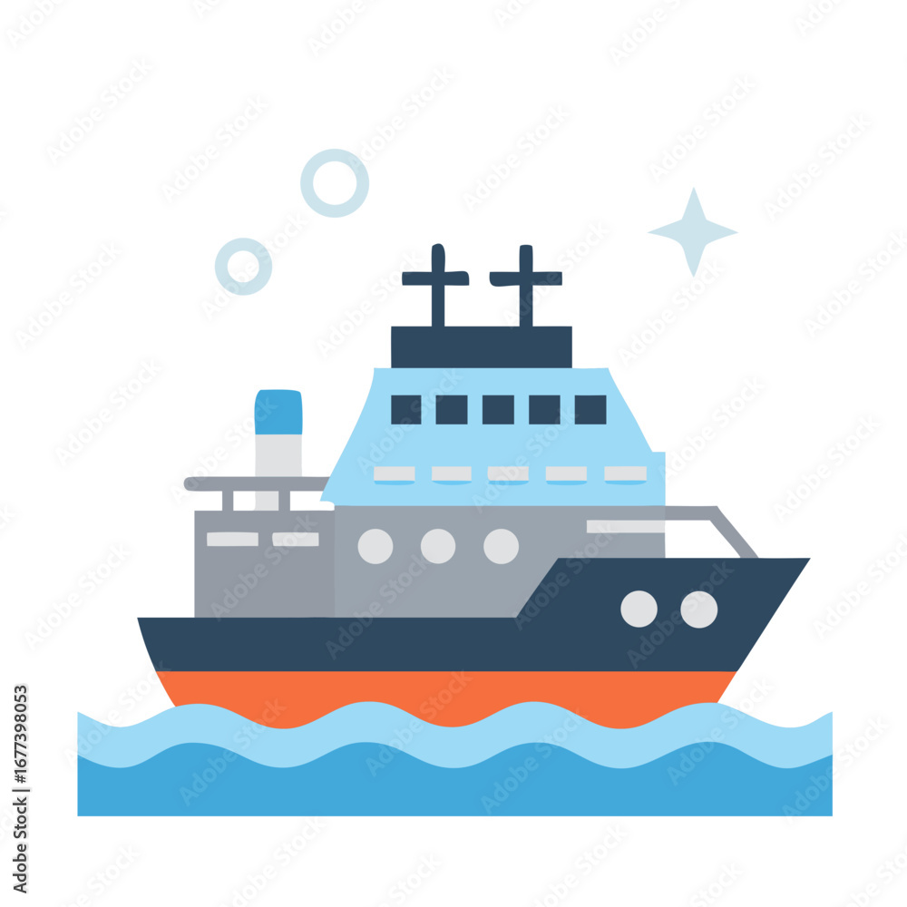 Obraz premium Cargo ship vessel icon