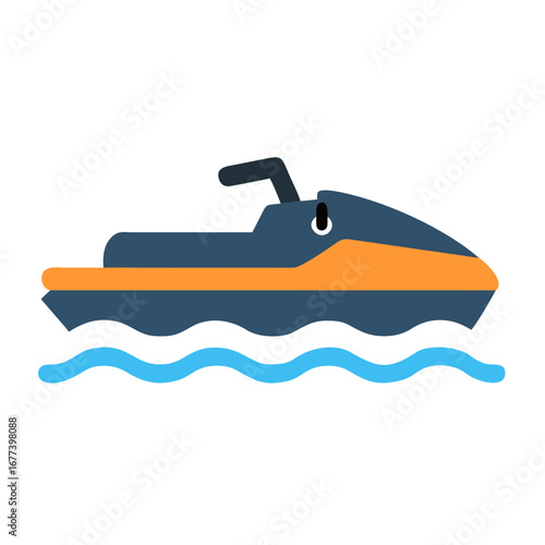 Jet ski watercraft icon