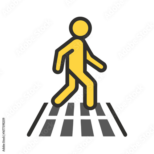 Pedestrian crosswalk icon