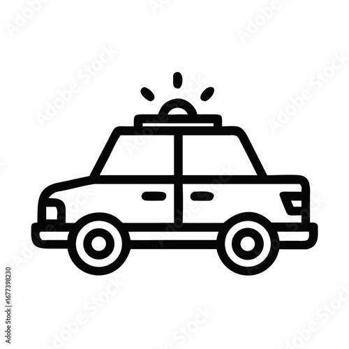 Police car siren icon