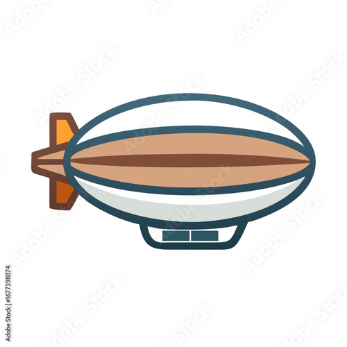 Airship zeppelin transport icon