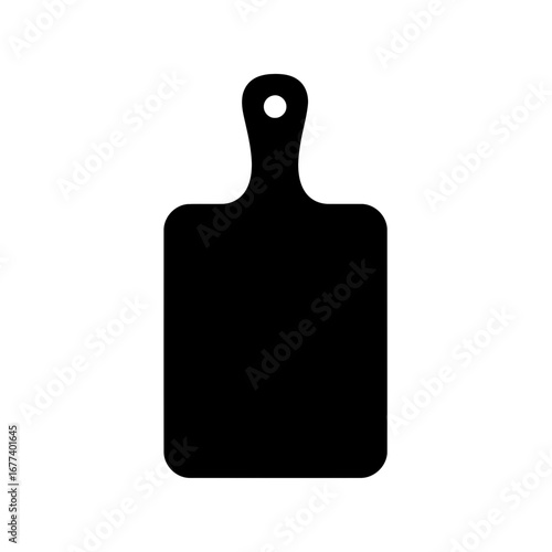 Minimalist Silhouette of a Cutting Board Perfect for Culinary Designs