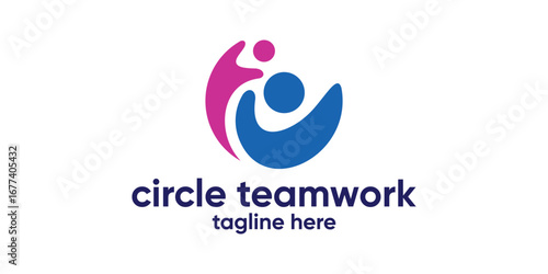 logo design teamwork, people,group,partnership,logo design symbol,idea.