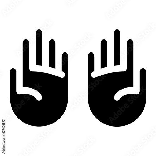 prayer hands islamic icon