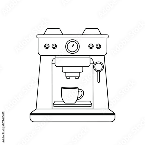 coffee machine vector illustration