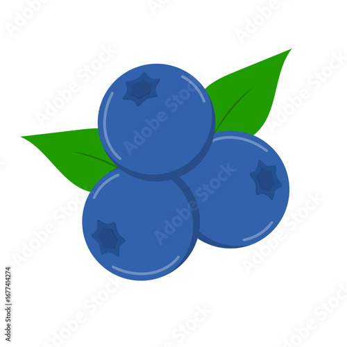 Blueberry Icon Isolated on Transparent Background. Fruit Symbol. Vector Illustration