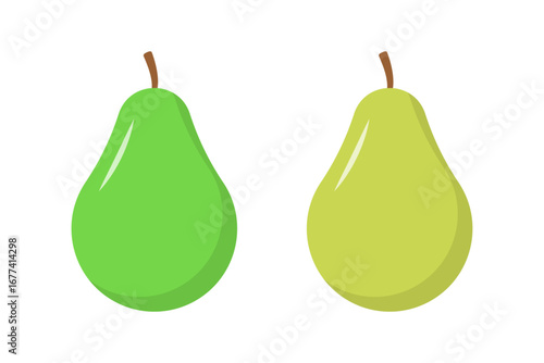 Pear Icon Isolated on Transparent Background. Vector Illustration