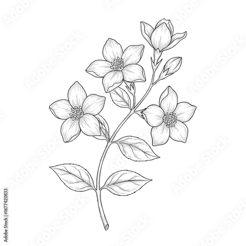 white flowers on white background. Hand made art