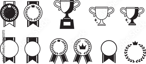 シンプルなランキングアイコンセット