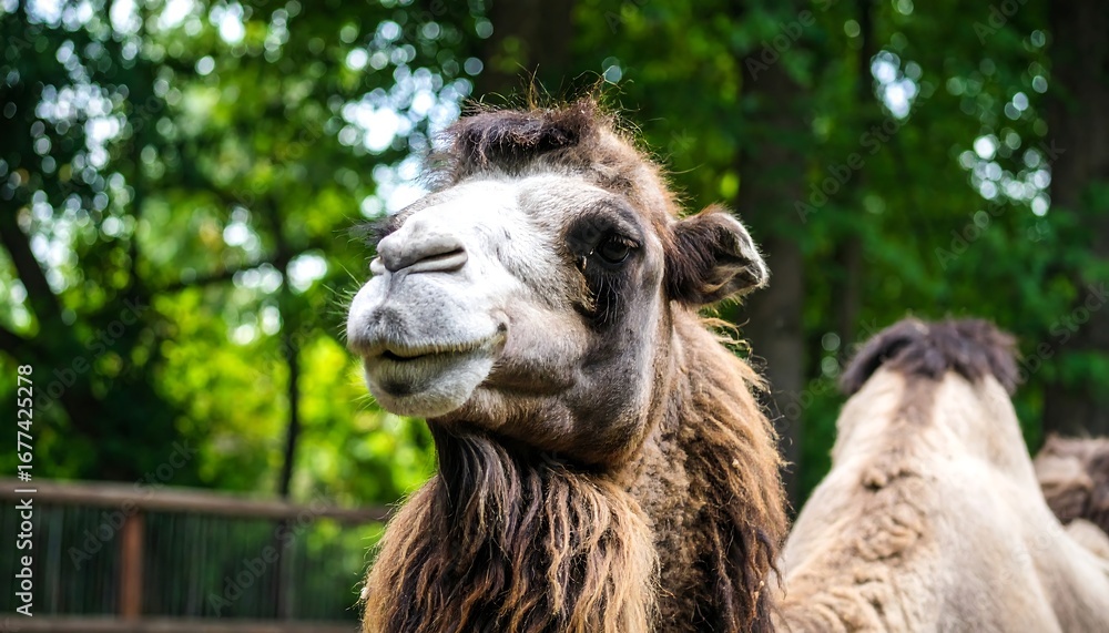Obraz premium Close-up of a camel's head