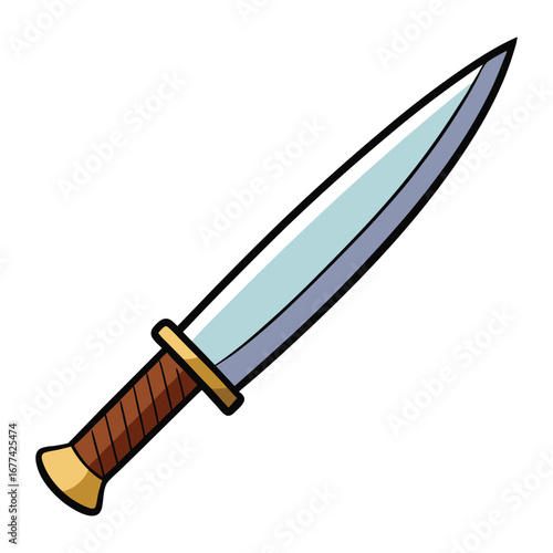 knife on white background