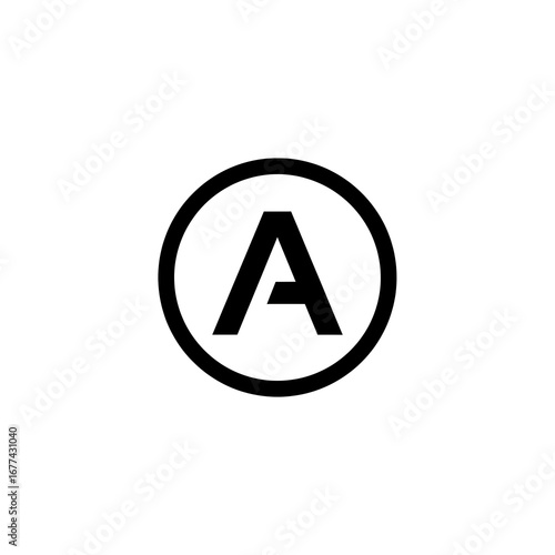 Free Download Minimal bold capital letter logo inside modern circle design
 - GFXLoad
