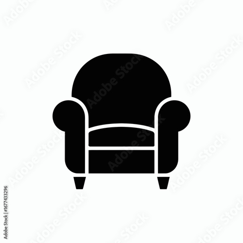 black and white armchair