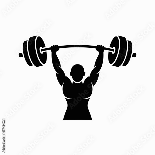 man lifting weights