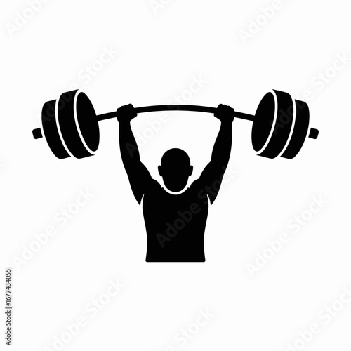 man lifting weights