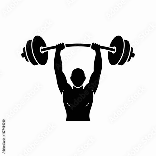 man lifting weights