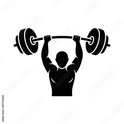 man lifting weights