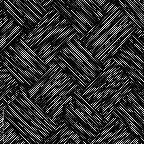 Monochrome woven pattern texture background with line art style for textile and surface design 100x100