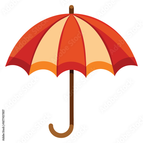 Colorful Umbrella Vector – Flat Design Rainy Day Illustration