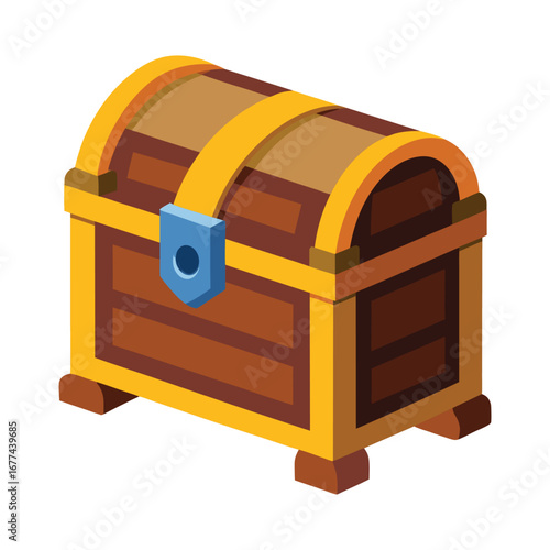 Hidden Treasure Chest Vector – Adventure and Fantasy Illustration