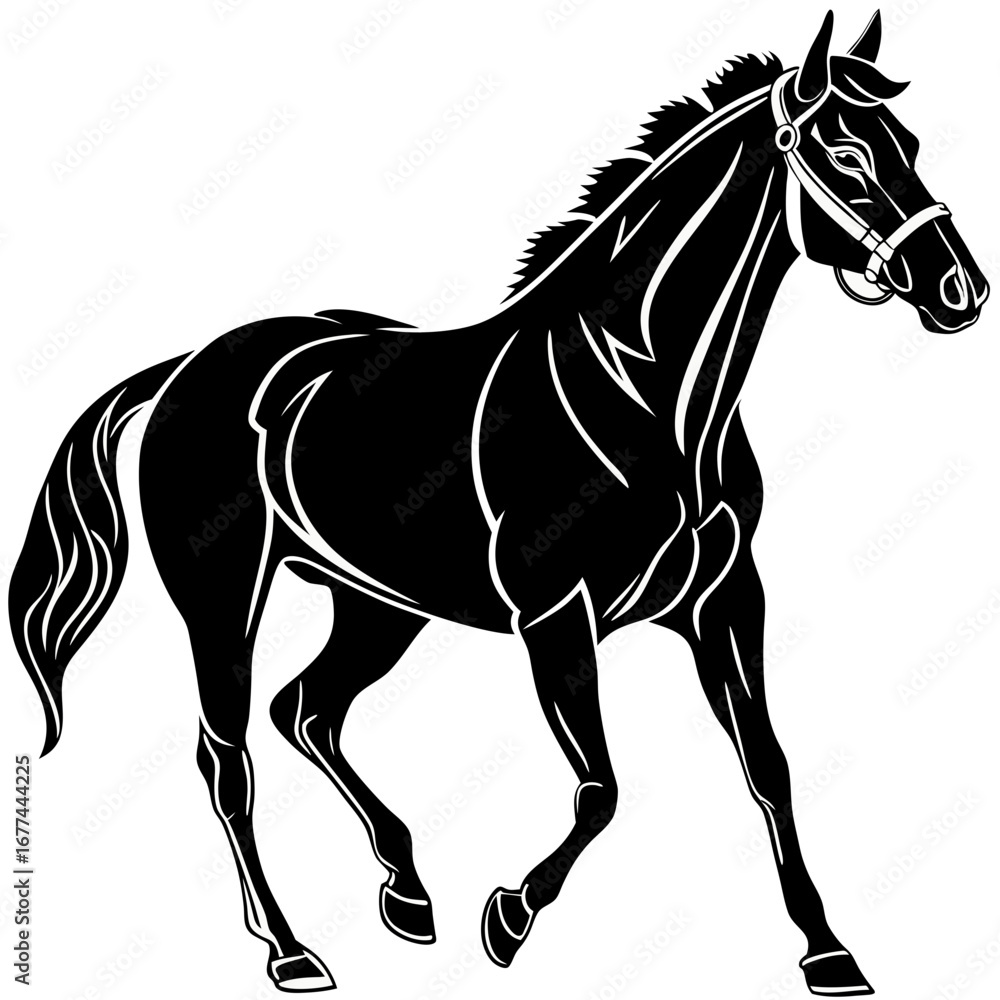 Obraz premium horse vector illustration