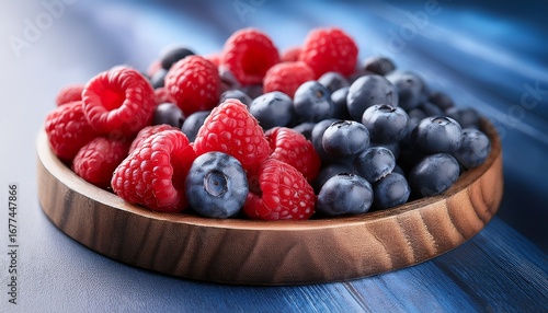 Wallpaper Mural vibrant and colorful fresh raspberries and blueberries create healthy snack perfect for any occasion and nutritious diet Torontodigital.ca