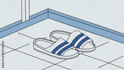 illustration of a hospital slippers