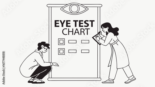icon of an eye test chart