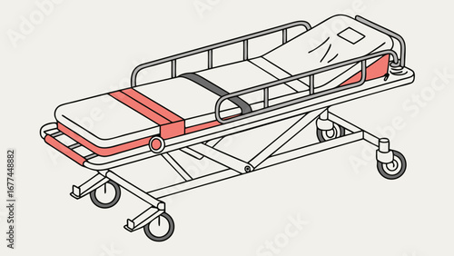 drawing of an ambulance stretcher