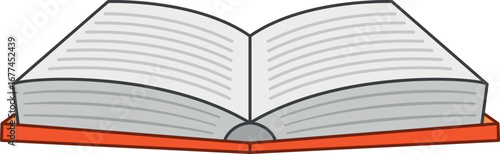 Opened story book vector illustration