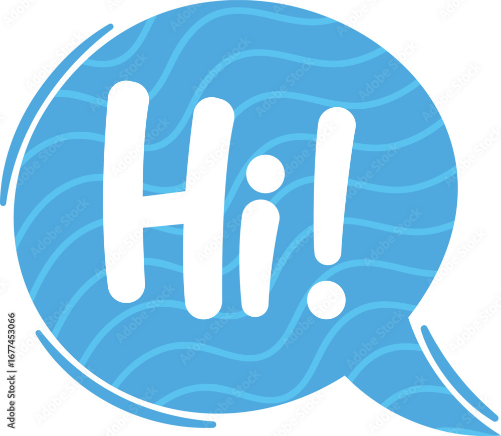 Obraz premium Hi dialog bubble vector illustration