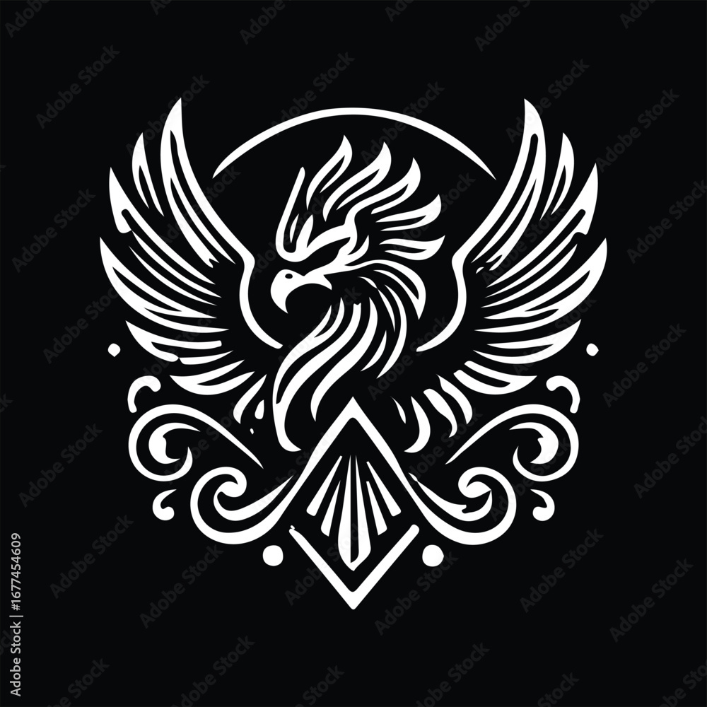 Obraz premium Gold vector art black and white
