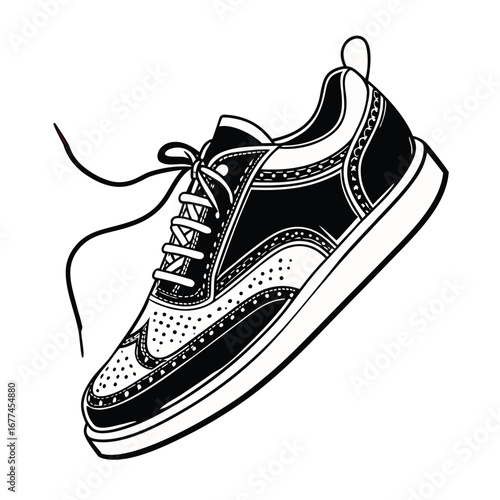 Stylish Brogue Sneaker Design