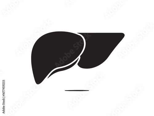 Stylish Hepatitis Liver Health Problem Icon in Professional Minimal Medical Vector Design