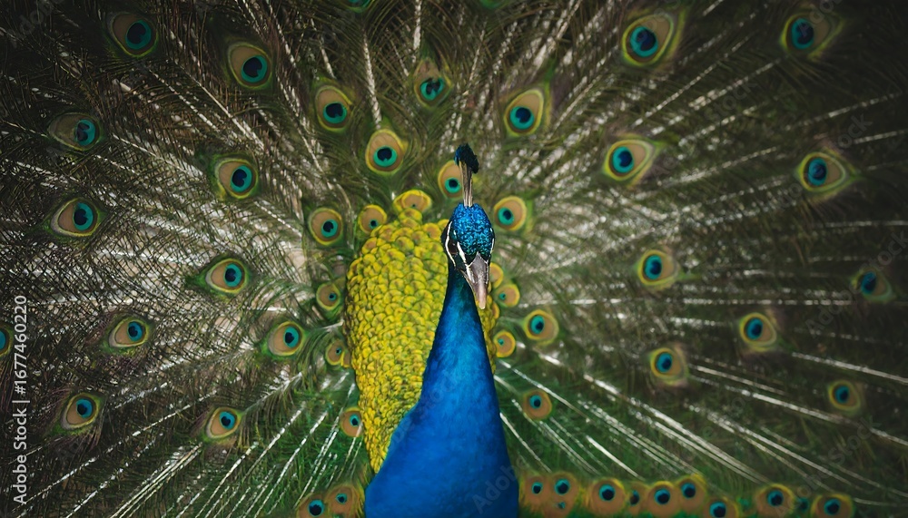 Fototapeta premium Peacock Display in Garden