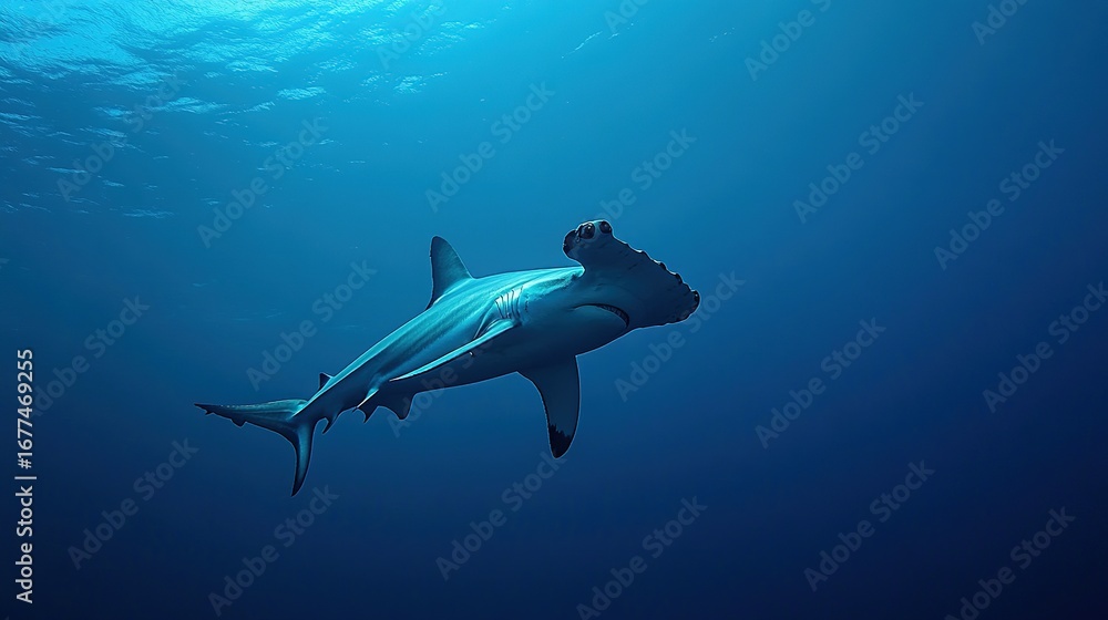 Obraz premium High-resolution documentary-style shot of a hammerhead