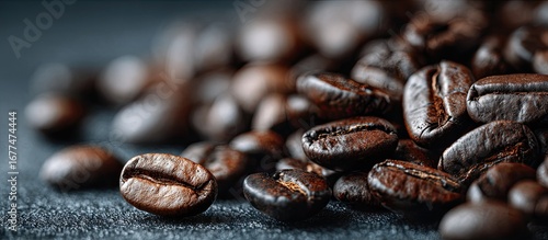 Close-up of roasted coffee beans