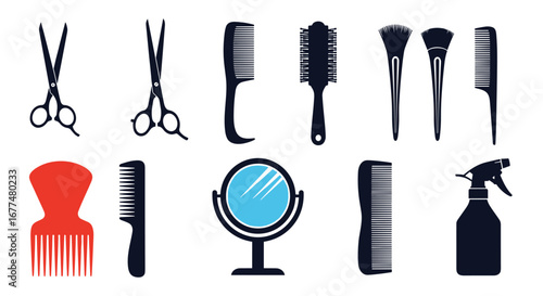 Professional hair styling tools essential kit for creative hairdressers and barbers
