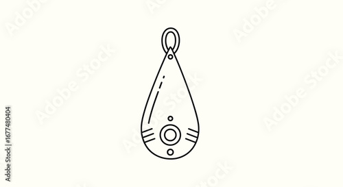 Elegant teardrop pendant with intricate circular embellishments and a discreet hanging loop for everyday sophistication