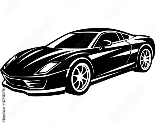 Sports Car Silhouette Design