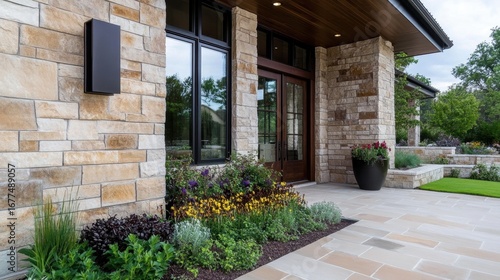 Wallpaper Mural Rustic exterior wall with rough stone and brick layers in deep, warm hues. Torontodigital.ca