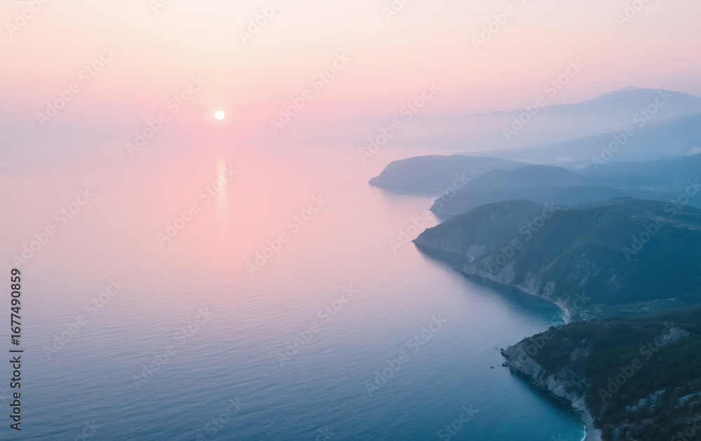 Fototapeta premium sunrise over the river