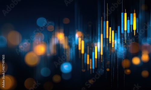 Abstract financial chart with bokeh