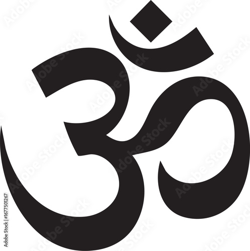 The om symbol, a sacred mantra in hinduism, representing the essence of the universe and the ultimate reality, embodying peace, harmony, and spiritual enlightenment