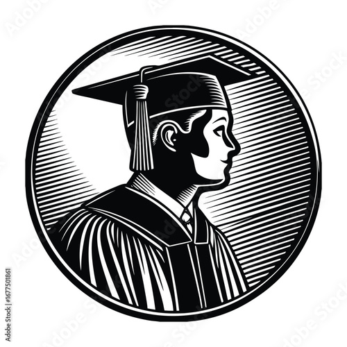 A clean university avatar silhouette featuring a simple human outline, symbolizing students, academics, and education with a modern and professional touch.
