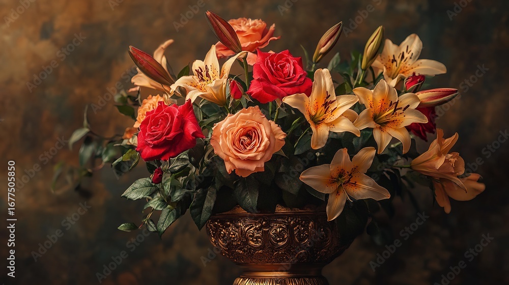 Fototapeta premium High-resolution image of colorful flowers blooming