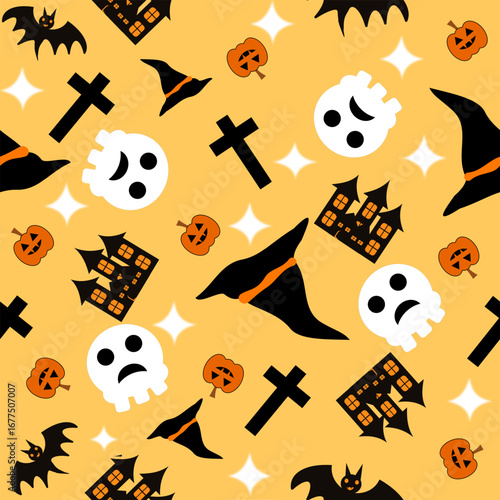 halloween seamless pattern