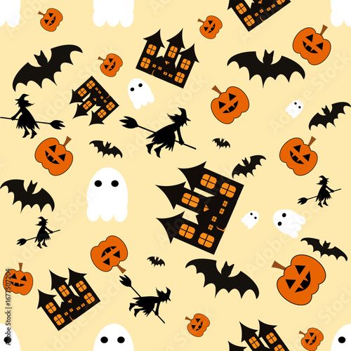 halloween seamless pattern