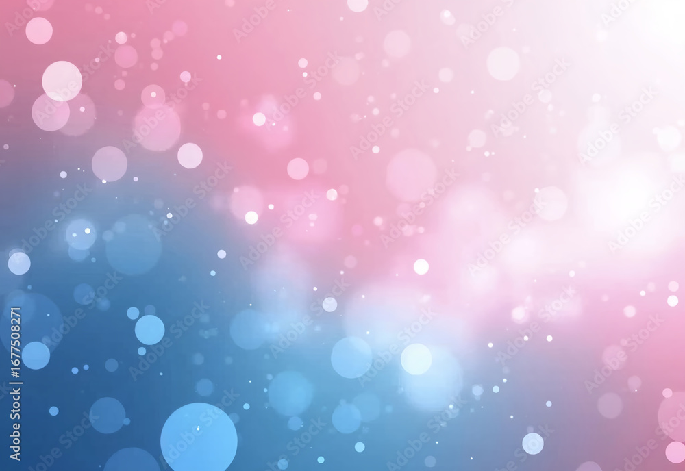 Obraz premium Pink blue and white abstract background with Bokeh effect and blur