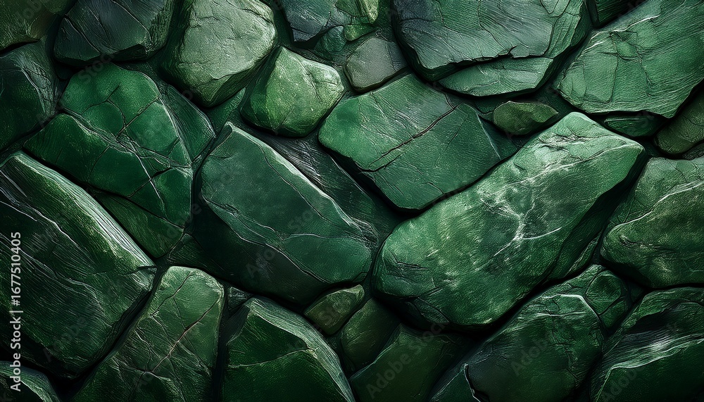 Fototapeta premium dark green textured stone surface background
